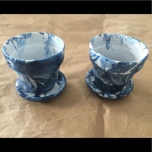 One custom made terracota planter with saucer